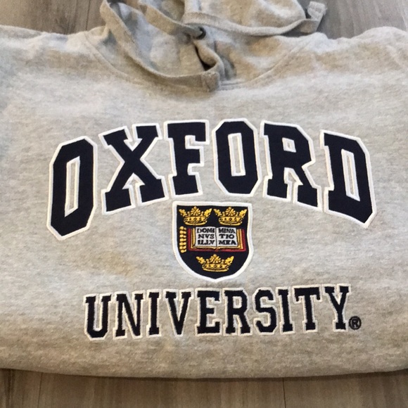 🩶 Oxford University Hoodie Gray Size S - Picture 3 of 17